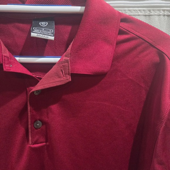 Nike Golf Other - Nike Golf Mens Dri-FIT UV Polo Shirt Burgundy Red Large Short Sleeve Pique